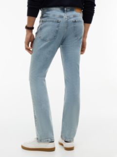 Lightweight Stretch Slim Jean — Light Wash Destroy Denim 6