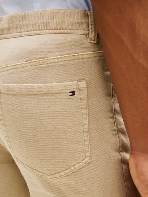 Мужские джинсы Tommy Hilfiger Garment-Dyed Slim Jean, цвет: Сандаловый — фото 3
