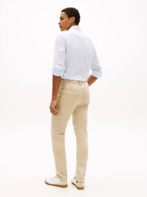 Мужские джинсы Tommy Hilfiger Garment-Dyed Slim Jean, цвет: Сандаловый — фото 4