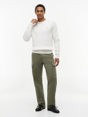 Tommy Hilfiger Men's Relaxed Straight Utility Pant - Ghost Fern - 44W x 32L