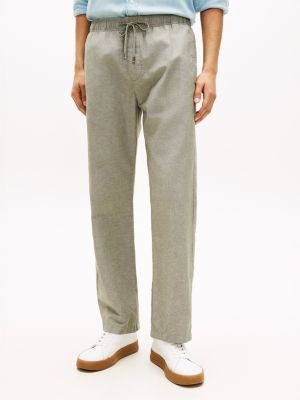 Cotton-Linen Blend Relaxed Pant