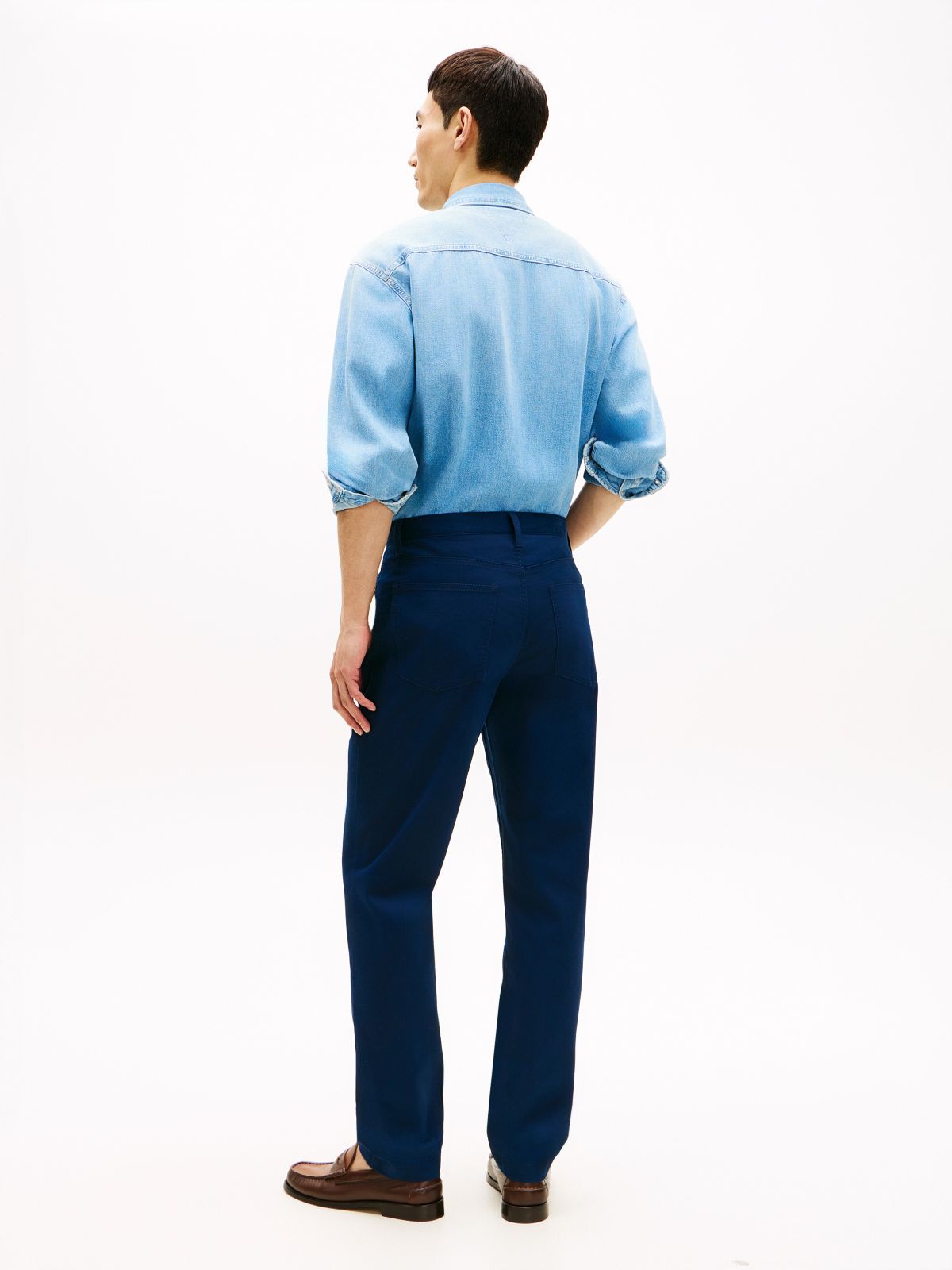 5-Pocket Straight Pant — Light Navy