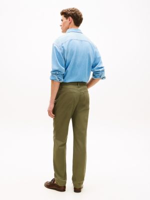 Мужские брюки Tommy Hilfiger 5-Pocket Straight, цвет: Зелёный — фото 4