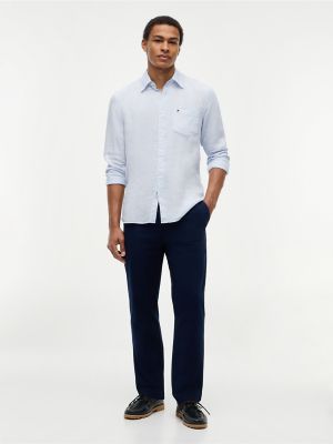 Tommy Hilfiger Men's Stretch Cotton Pant - Light Navy - M