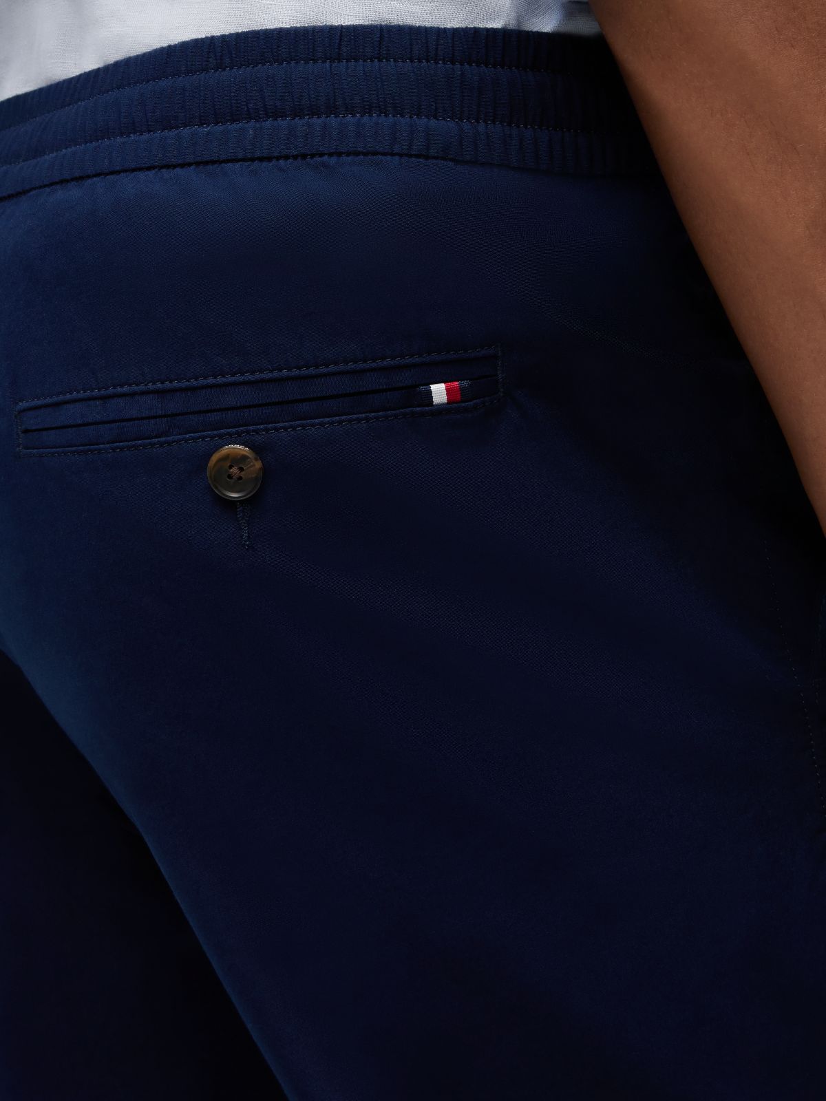 Stretch Cotton Pant — Light Navy