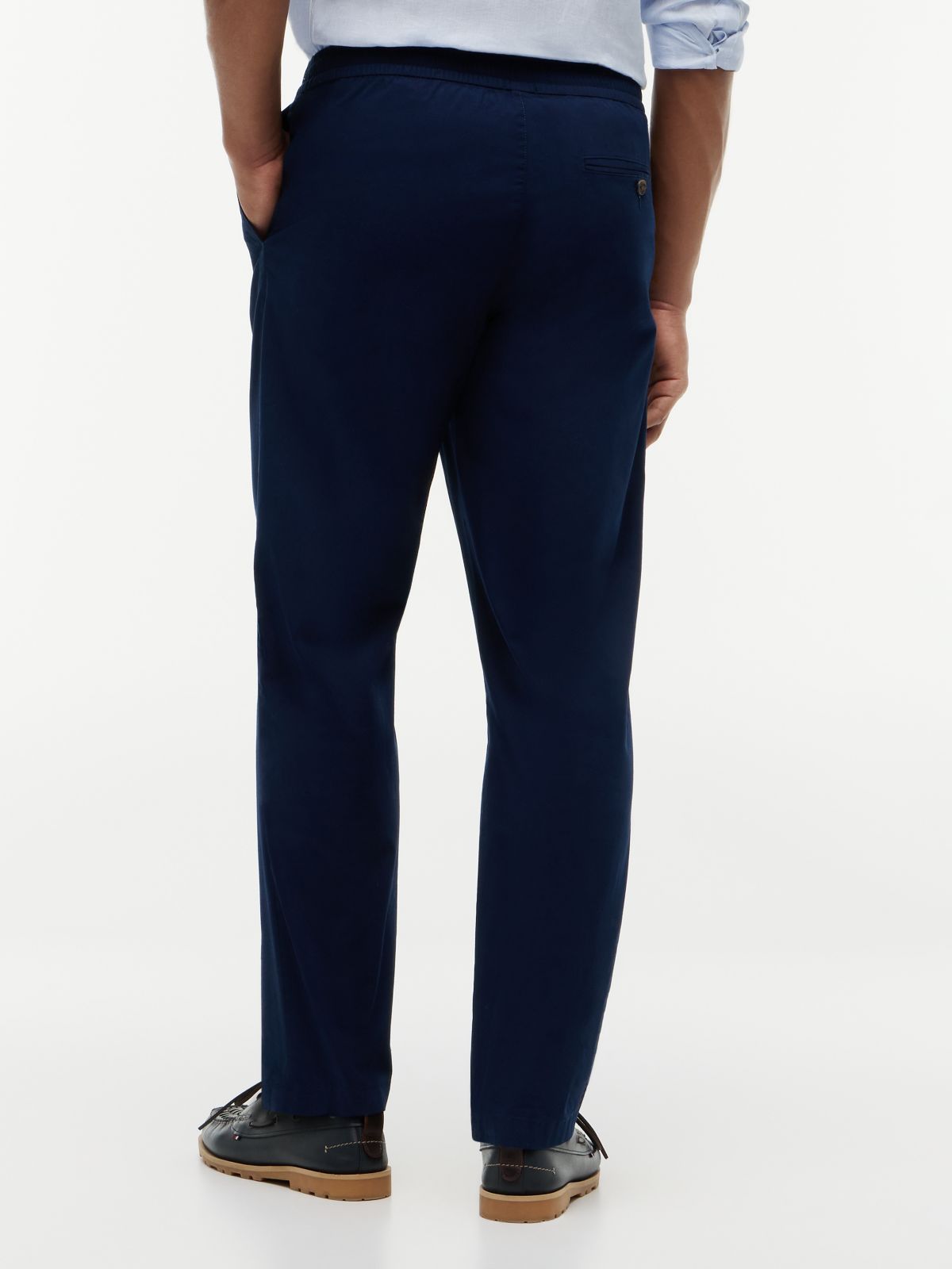 Stretch Cotton Pant — Light Navy
