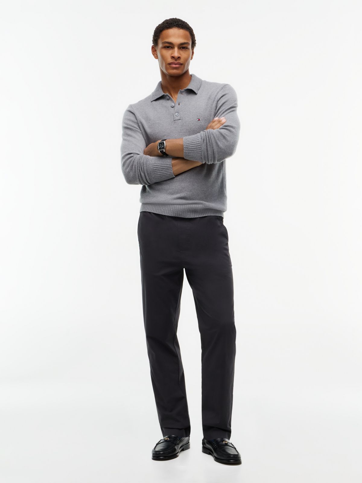 Stretch Cotton Pant — Charcoal Smoke