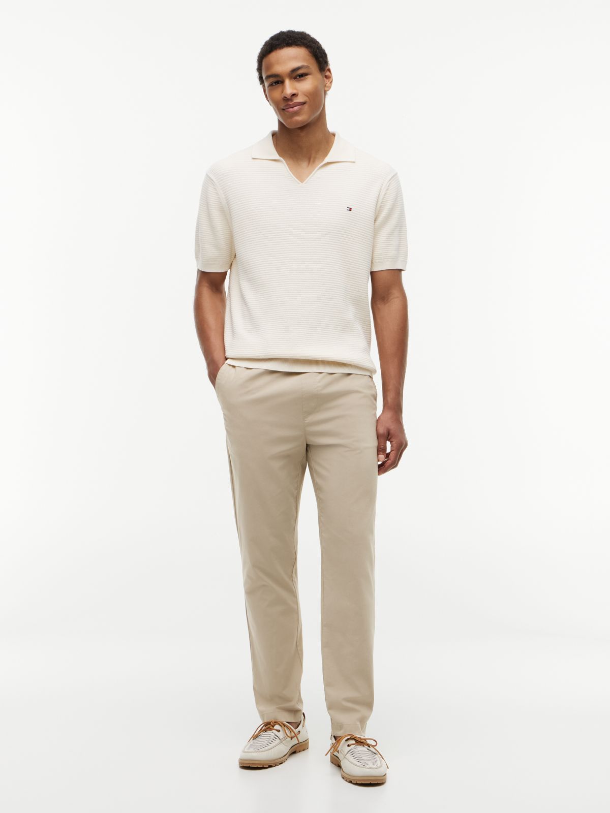 Stretch Cotton Pant — Sandalwood