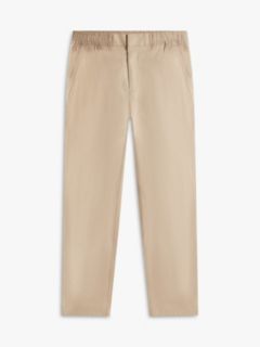 Elastic-Back Waistband Dobby Pant — Beige 5