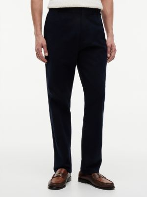 Elastic-Waist Dobby Pant, Navy