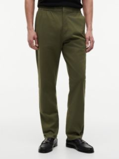 Elastic-Back Waistband Dobby Pant — Ghost Fern 1