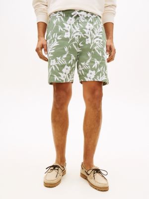 Regular Fit 7" Tropical Print Short, Desert Olive