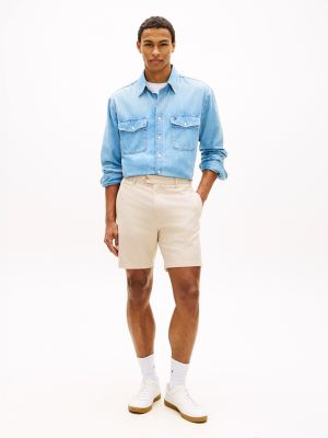 Мужские шорты Tommy Hilfiger Regular Fit 7" Cotton-Linen Blend Short, цвет: Casablanca — фото 2