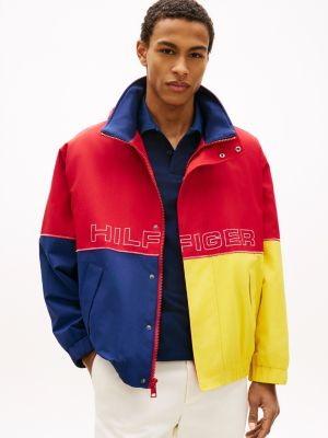 Colorblock Regatta Jacket, Medium Red/Yellow/Navy