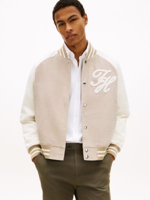 Water-Resistant Varsity Jacket, Sandalwood