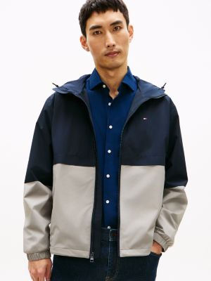 TH Performance Water-Resistant Jacket, Navy/Grey Colorblock