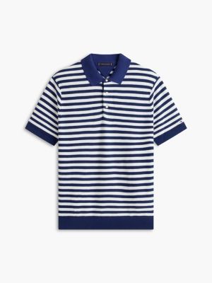 Short-Sleeve Stripe Waffled Sweater Polo | Tommy Hilfiger imagen 5