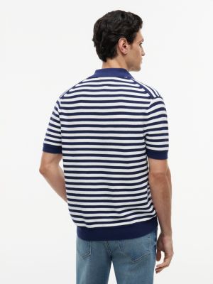 Short-Sleeve Stripe Waffled Sweater Polo | Tommy Hilfiger imagen 4