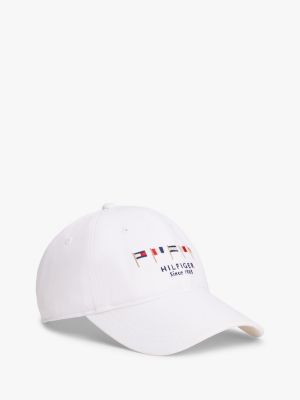 Embroidered Nautical Flag Baseball Cap, Classic White