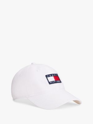 Flag Logo Patch Baseball Cap, Classic White