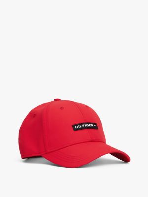 Logo Patch Sport Baseball Cap, Apple Red