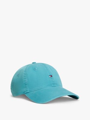 Flag Logo Baseball Cap, Hazy Teal