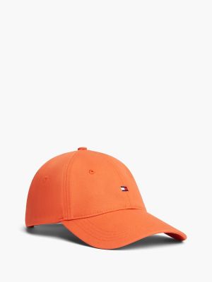 Flag Logo Baseball Cap, Brilliant Orange
