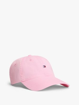 Flag Logo Baseball Cap, Classic Pink