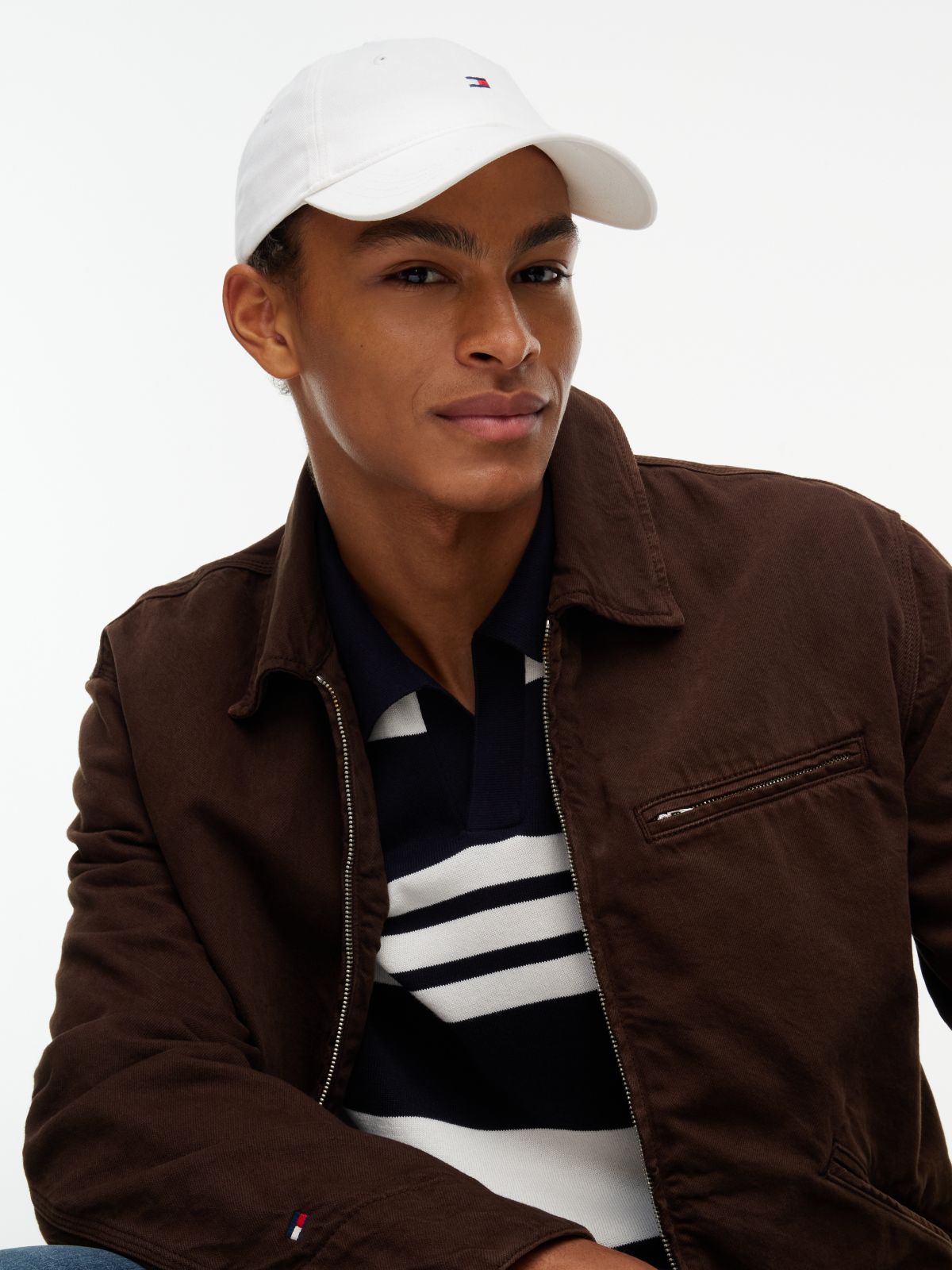 Flag Logo Baseball Cap — Optic White