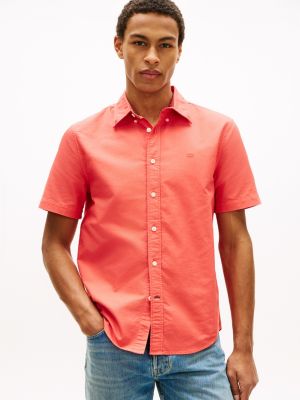 Regular Fit Garment-Dyed Oxford Shirt from Tommy Hilfiger - $50.70