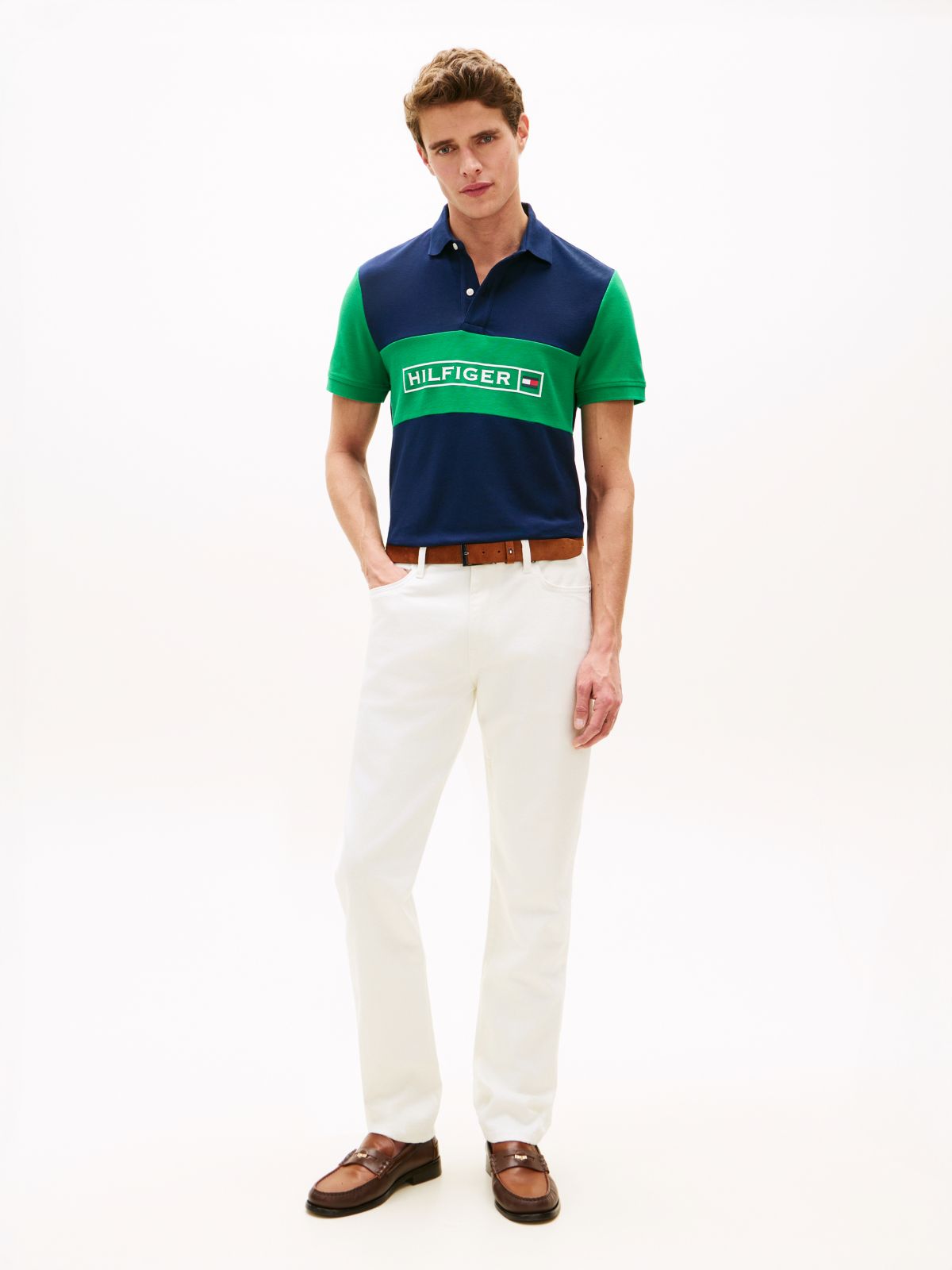 Regular Fit Wicking Pique Polo — Light Navy