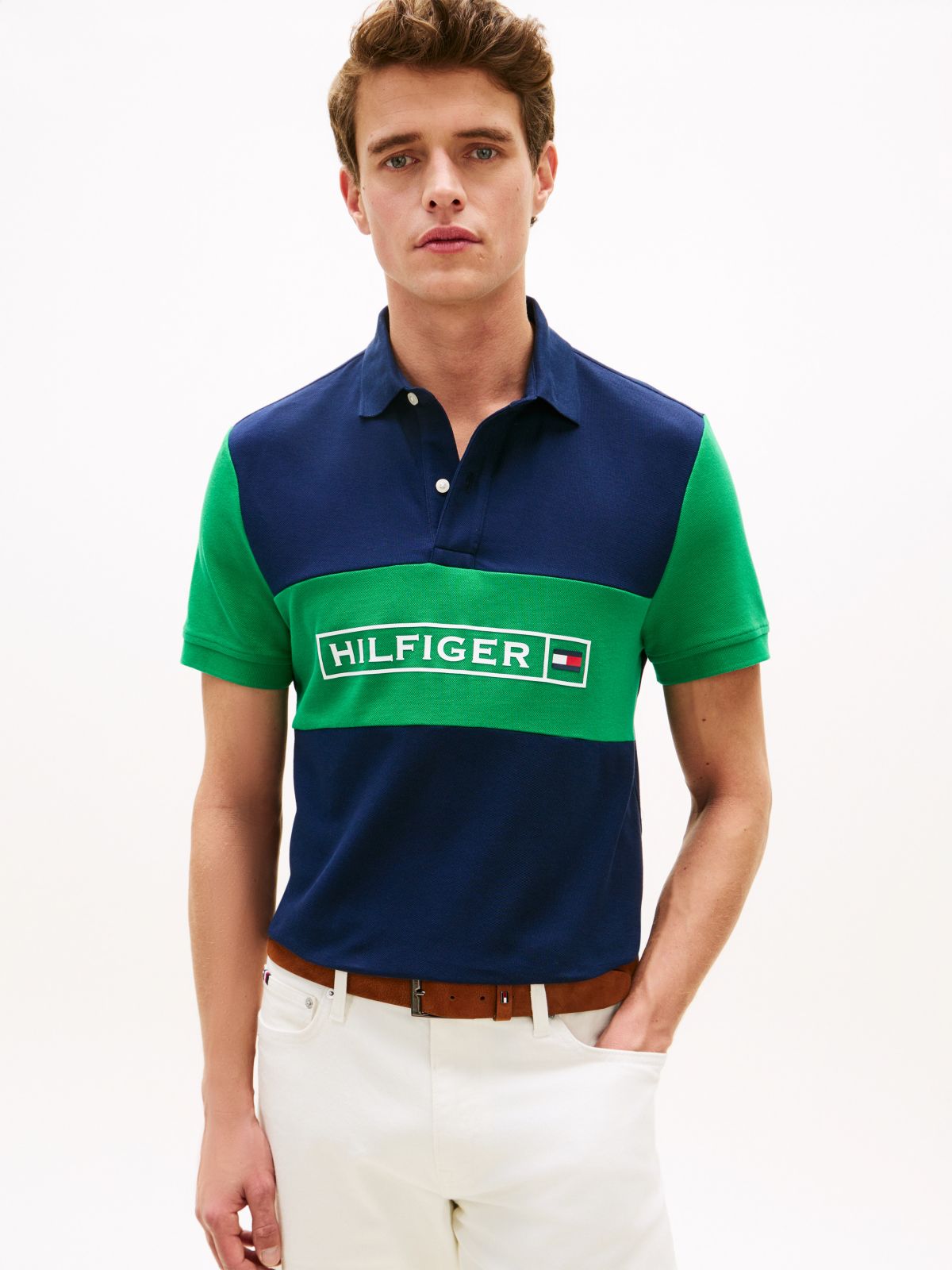 Regular Fit Wicking Pique Polo — Light Navy