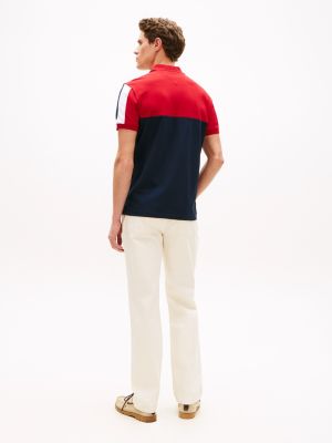 Мужские свитеры Tommy Hilfiger Regular Fit Colorblock Stripe Pique Polo — фото 4