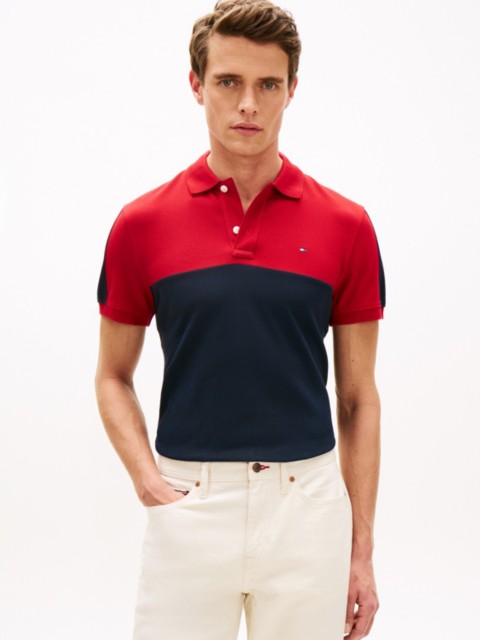 Мужские свитеры Tommy Hilfiger Regular Fit Colorblock Stripe Pique Polo