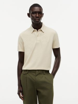 Regular Fit Garment-Dyed Crest Polo, Casablanca