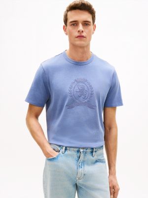 Laurel Leaf Logo Garment-Dyed T-Shirt, Faded Indigo