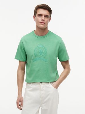 Laurel Leaf Logo Garment-Dyed T-Shirt, Fort Green