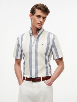 Regular Fit Striped Stretch Oxford Shirt from Tommy Hilfiger - $47.70
