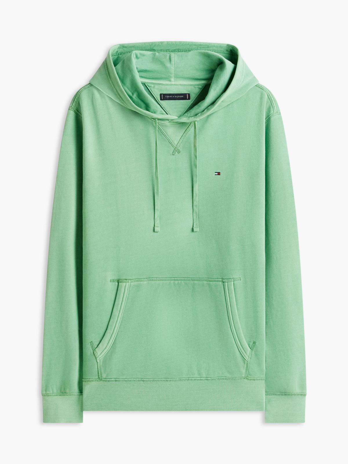 Garment-Washed Terry Hoodie — Fort Green