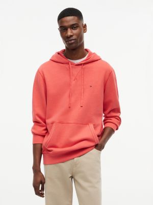 Garment-Washed Terry Hoodie, Coral