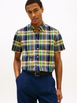 Regular Fit Bold Plaid Oxford Shirt, Sunbeam Yellow Check