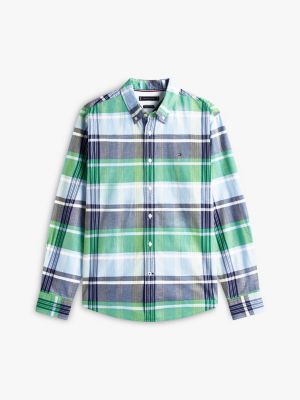 Regular Fit Plaid Stretch Oxford Shirt | Tommy Hilfiger