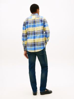 Мужские рубашки Tommy Hilfiger Regular Fit Plaid Stretch Oxford Shirt — фото 4