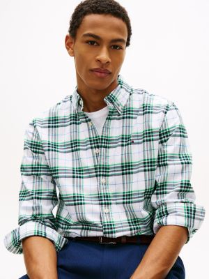 トップス Loose Fit Flannel Oxford Shirt M Regular Fit Plaid Stretch Oxford Shirt | Tommy Hilfiger