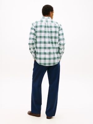 Regular Fit Plaid Stretch Oxford Shirt | Tommy Hilfiger USA