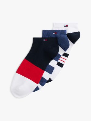 Stripe Mix Sport Ankle Sock 3-Pack, Lucent White / Multi