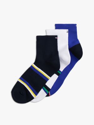 Sport Quarter-Top Sock 3-Pack, Navy / Multi