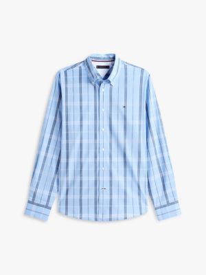 Мужская рубашка Tommy Hilfiger Regular Fit Windowpane All-Day, цвет: Синий — фото 5