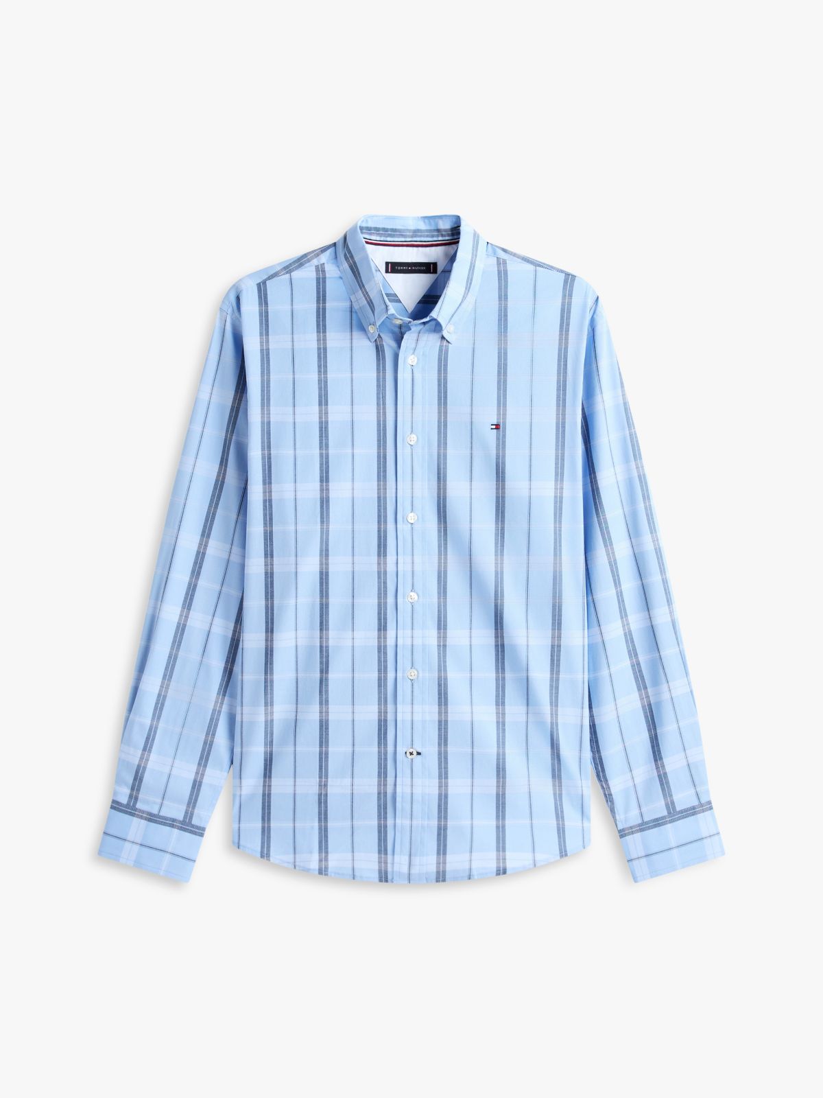Regular Fit Windowpane All-Day Shirt — Vessel Blue