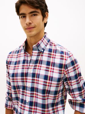 Мужские рубашки Tommy Hilfiger Regular Fit Bold Plaid Twill Shirt — фото 2